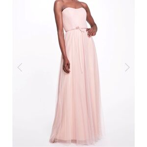 Marchesa Strapless Blush Pink Tulle Gown